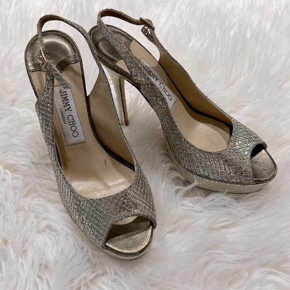 Jimmy Choo leather printed slingback pumps - Picture 1 of 8